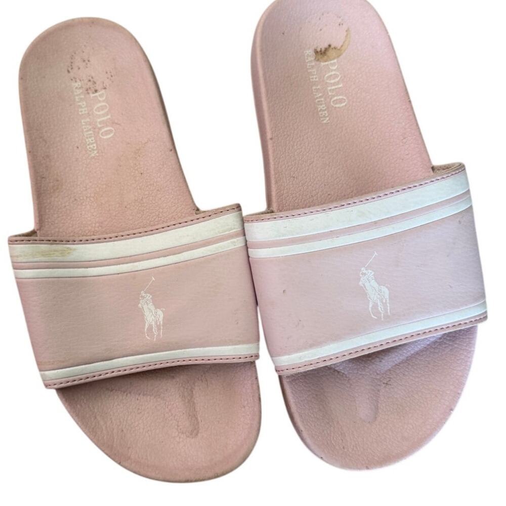 Ralph Lauren light pink slide sandals size 2